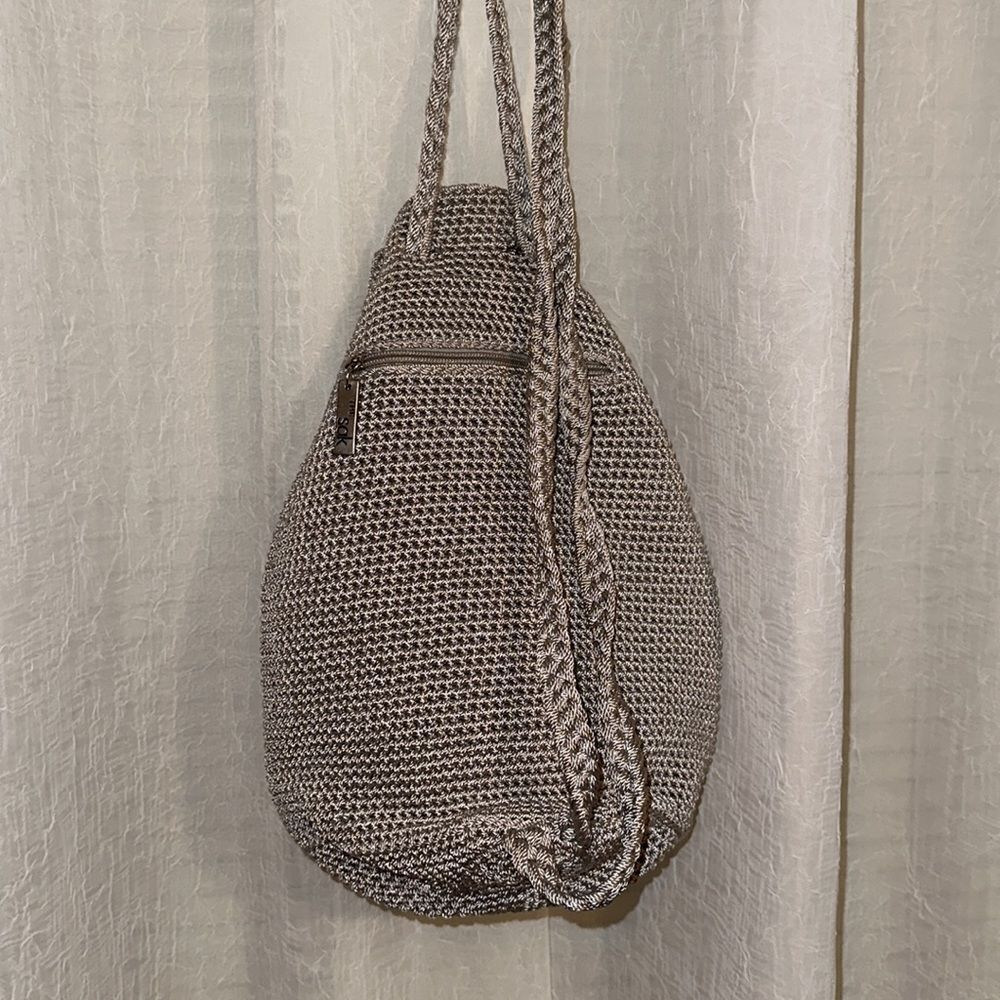 The Sak Tan Macrame Backpack String Bag Purse - image 2